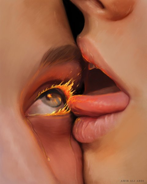 Огонь в глазах пастелью