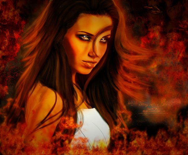 Девушка с огненными глазами