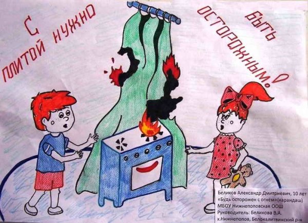 Осторожно огонь рисунки