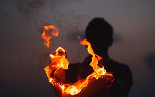 Огонь силуэт