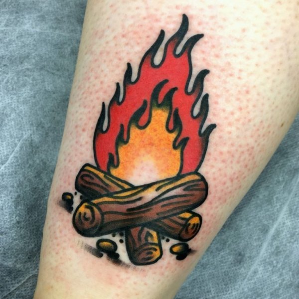 Тату Огонь 🔥 — значение, эскизы и фото татуировок с пламенем для мужчин и девушек