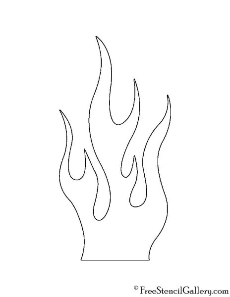 Огонь трафарет