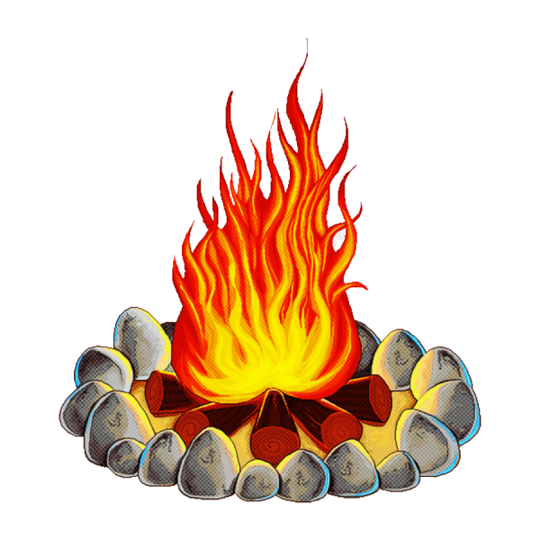 Костер мультяшный