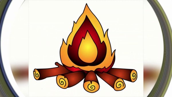 Костер рисунок