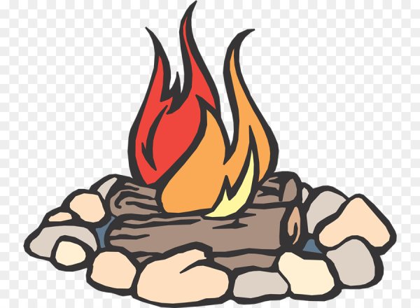 Костер мультяшный