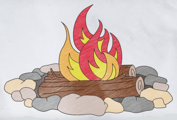 Рисование костра