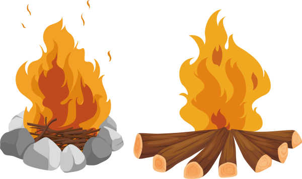 Костер мультяшный