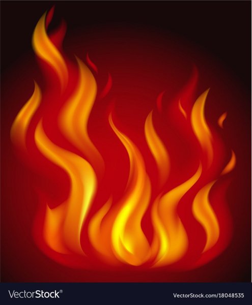 Красные языки пламени