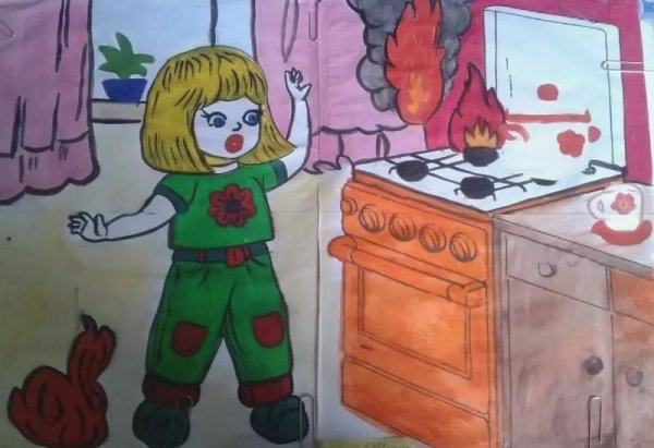 Рисование пожарная безопасность подготовительная группа