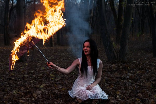 Фотосессия с огнем идеи
