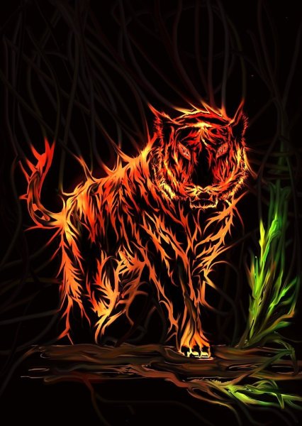 Красный Огненный тигр