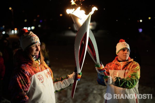 Эстафета олимпийского огня 2014 Дивногорск