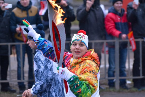 Олимпийский огонь Липецк 2014