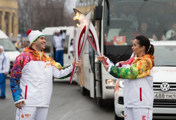 Эстафета олимпийского огня Санкт-Петербург