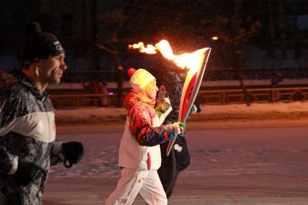 Передача огня на Олимпиаде 2014