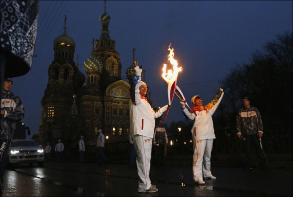 Эстафета олимпийского огня Сочи