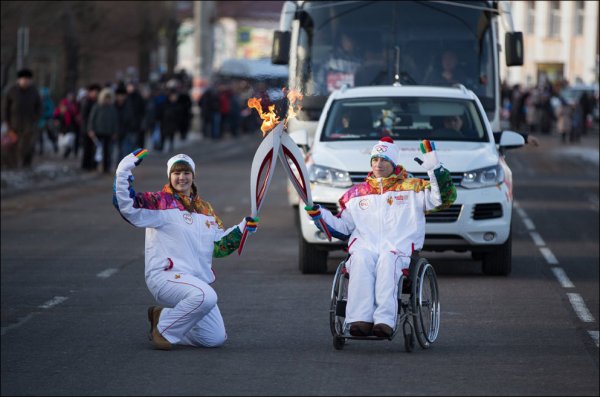 Эстафета олимпийского огня Сочи