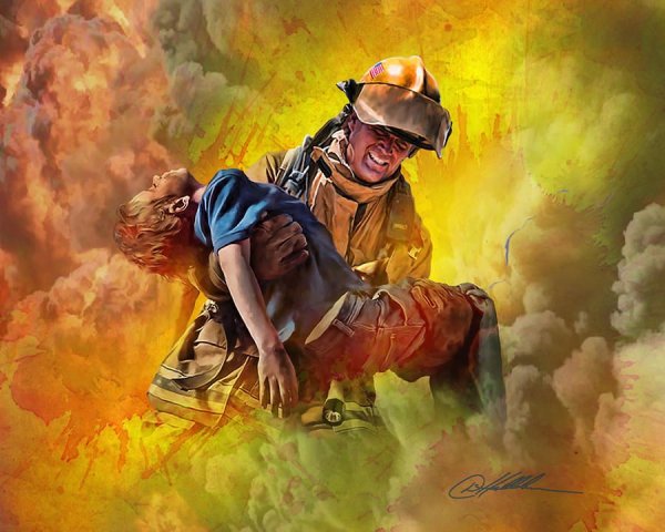 Портрет пожарника