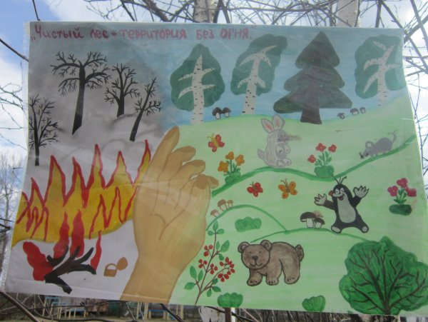 Чистый лес территория без огня памятка