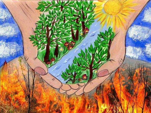 Рисунки защита природы для детей