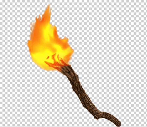 Факел на белом фоне