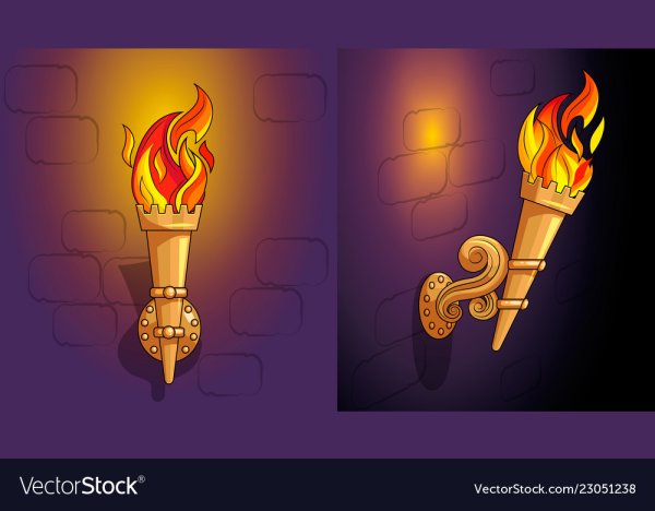 Факел огонь настенный