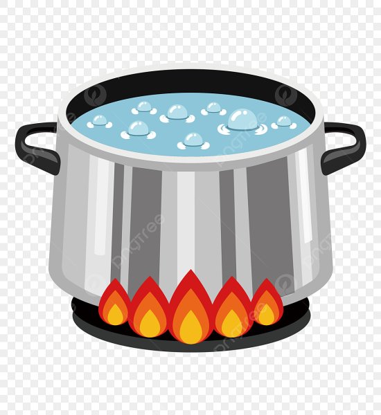 Кастрюля на огне для детей