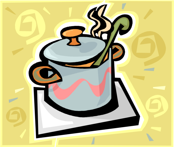 Кастрюлька на плите рисунок