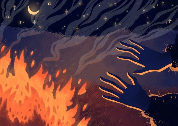 Тень от костра