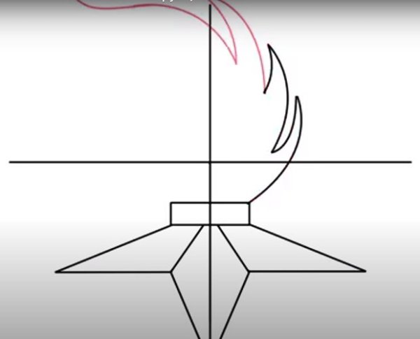 Поэтапный рисунок вечного огня