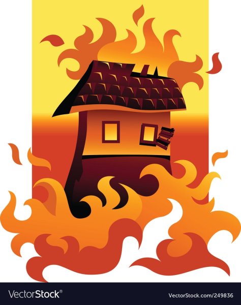 Горящий дом для детей