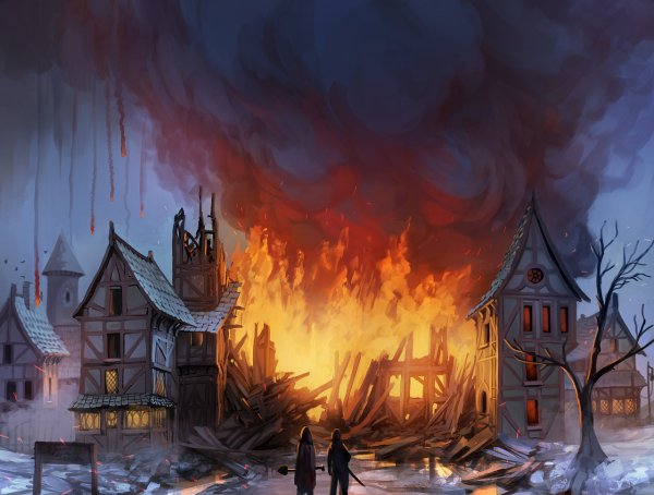 Горящая деревня ДНД