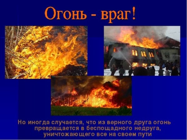 Классный час огонь друг и враг