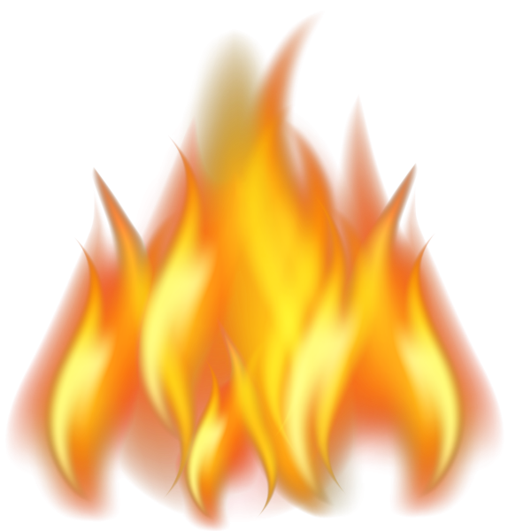 Пламя на белом фоне