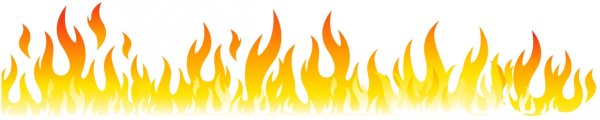 Полоса пламя на прозрачном фоне