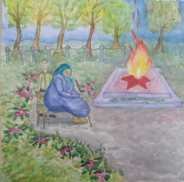 Война глазами детей рисунки вечный огонь