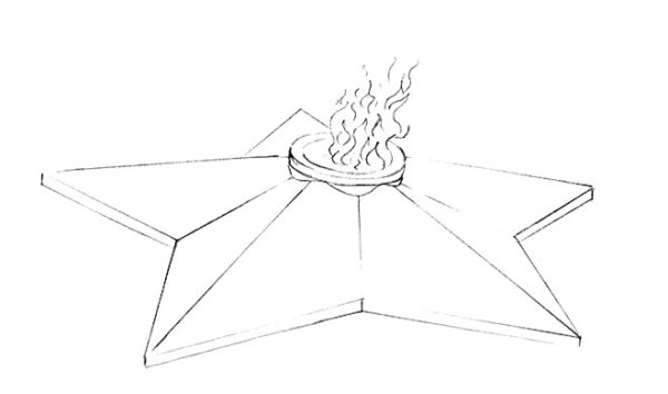 Вечный огонь рисунок карандашом