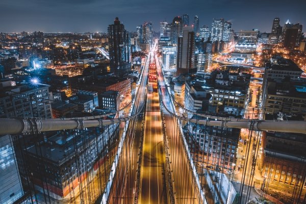 Город Найт Сити мосты