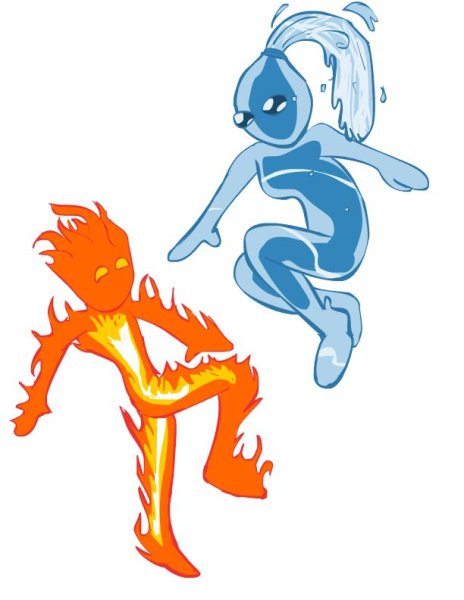 Огонь и вода рисунок