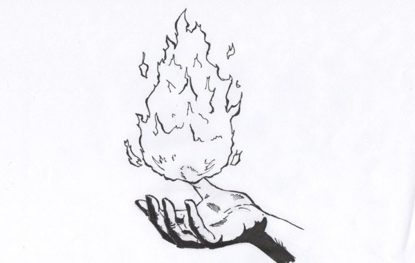 Огонь карандашом