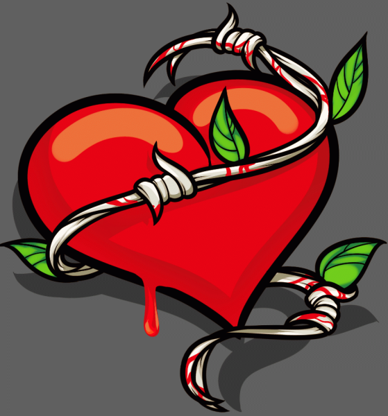 Разбитое сердце в колючей проволоке