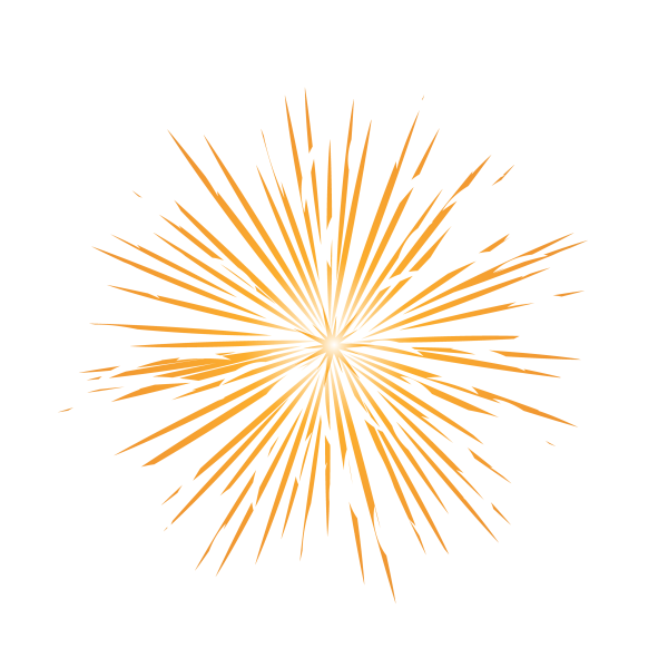 Салют на прозрачном фоне для фотошопа