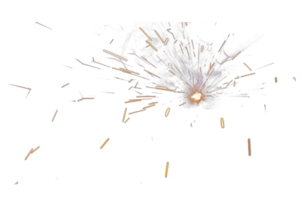 Бенгальские огни на белом фоне