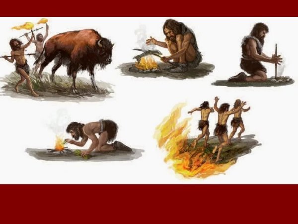 Овладение огнём первобытных людей