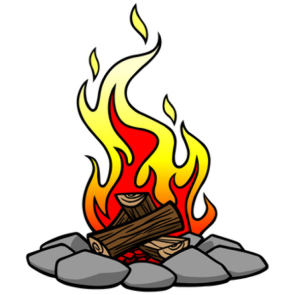 Огонь с дровами рисунок