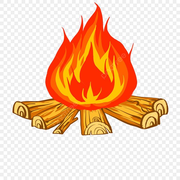 Нарисовать костер с дровами