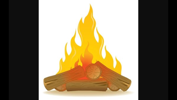 Огонь в печке рисунок