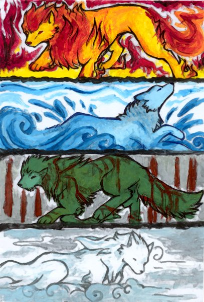 Четыре стихии животные