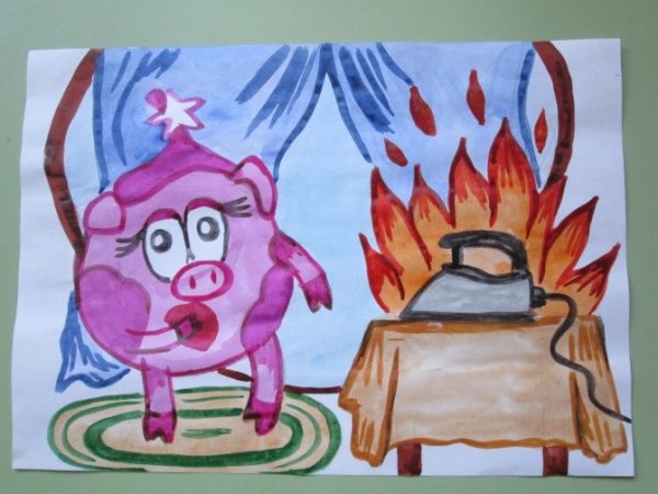 Осторожно огонь рисунки на конкурс