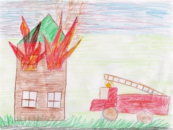 Рисование по пожарной безопасности в подготовительной группе